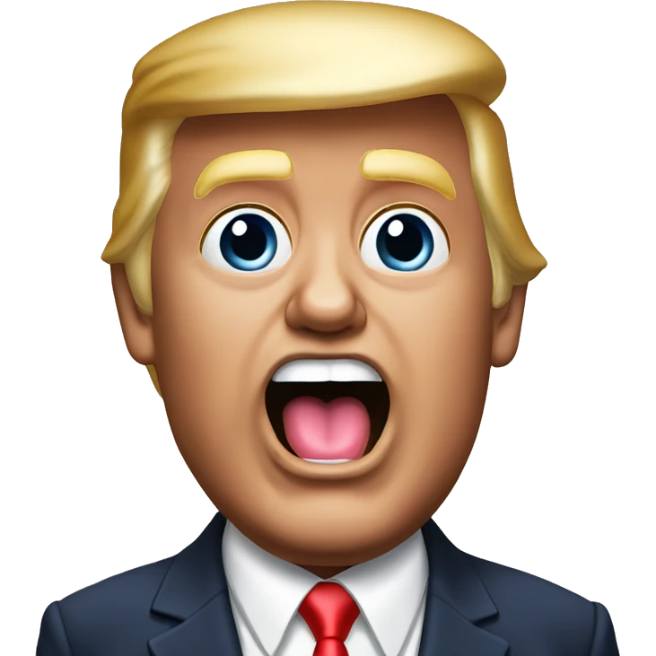 donald trump sticking out tongue emoji