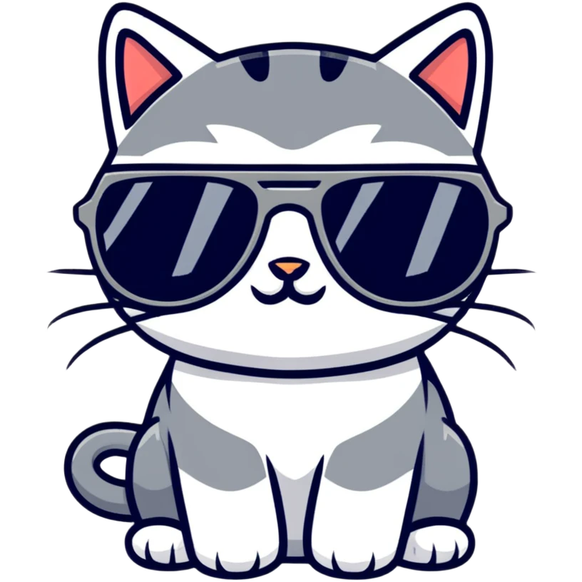 Cat with sunglasses emoji