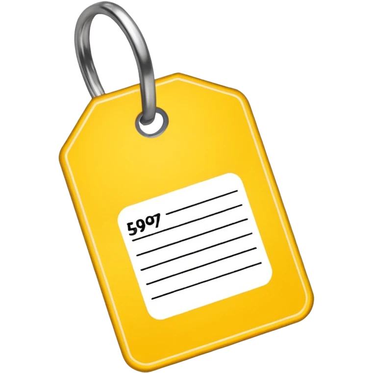  yellow white Price tag emoji