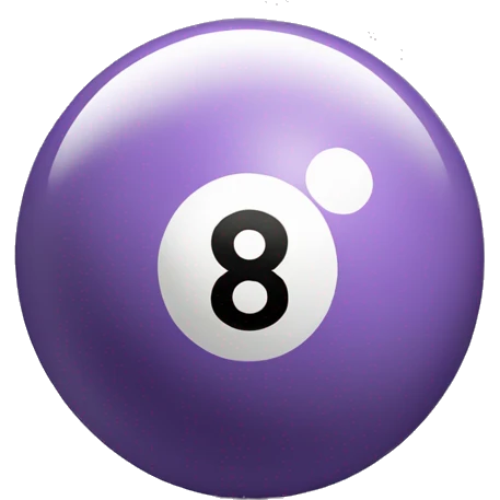 Pastel purple eight ball  emoji