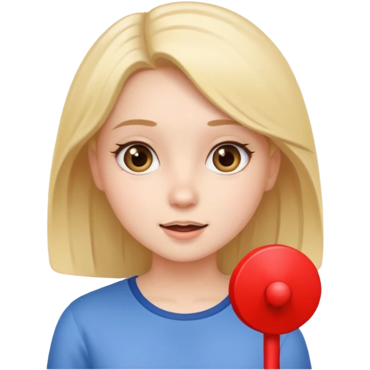 A cute girl speaking English  emoji