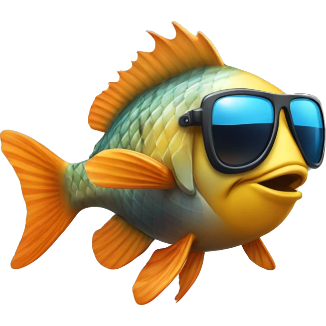 Cool Fish with sunglasses  emoji