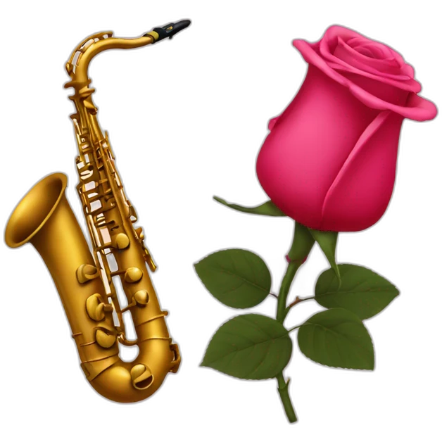 Roses&saxophones emoji
