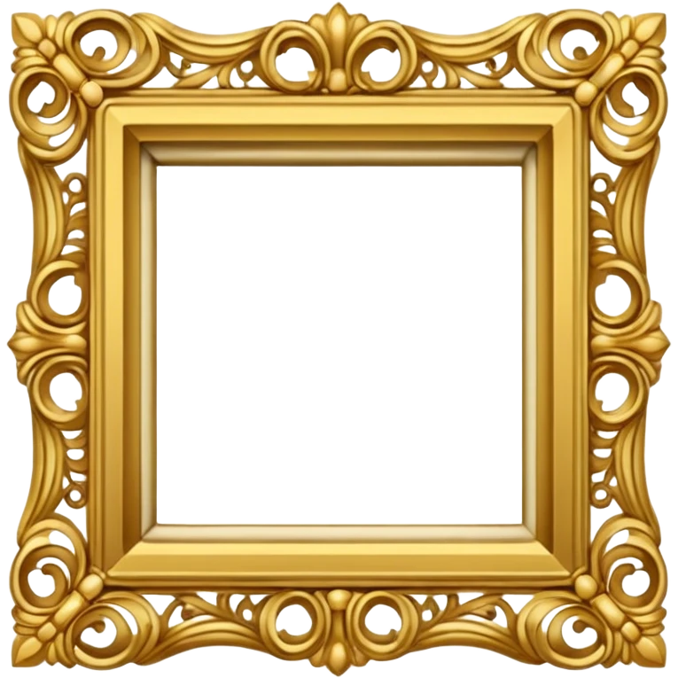 square gold victorian frame emoji