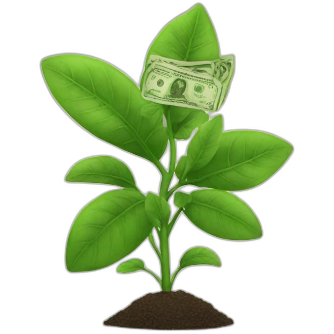 plant with cash emoji