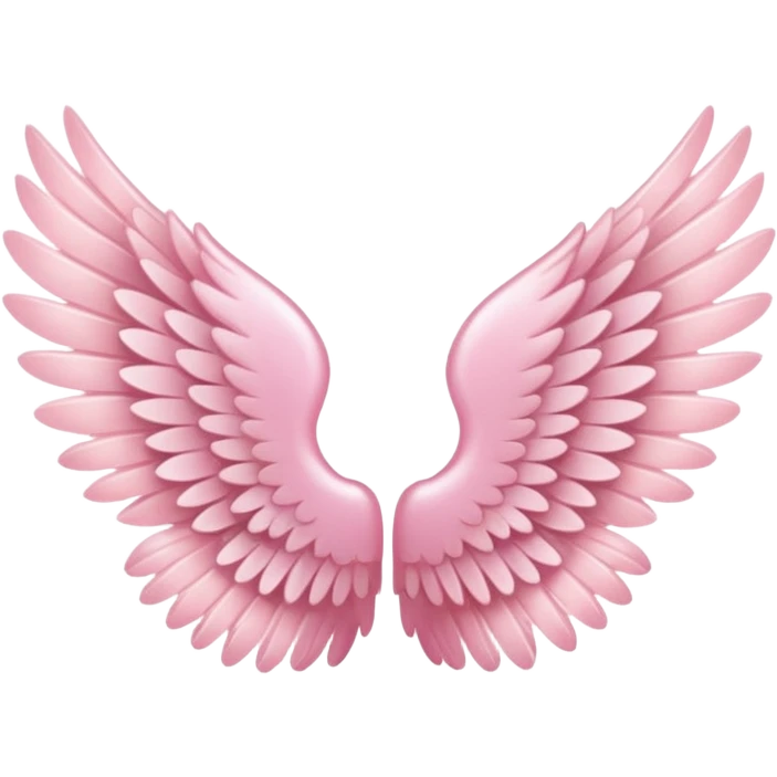 Tiny mini soft pink angel wings emoji