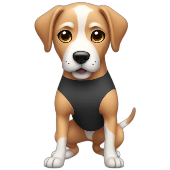 Dog wearing a unitard doings aerobics  emoji