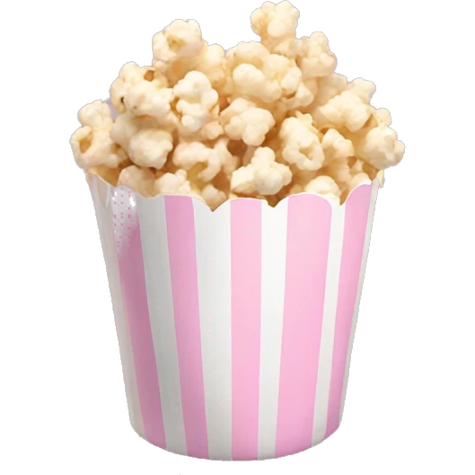 Light pink popcorn emoji