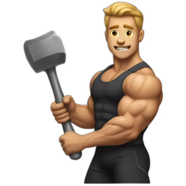 hammer muscle guy emoji
