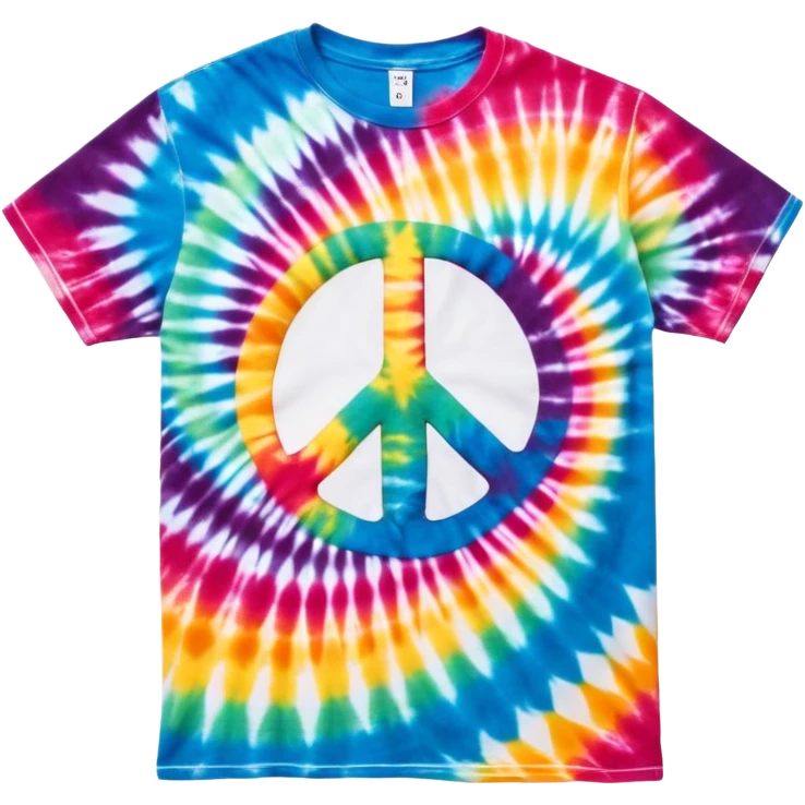 1990’s tie dye peace sign shirt emoji