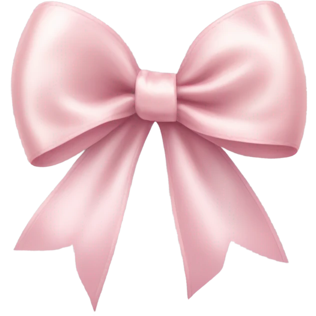 light pink ribbon bow emoji