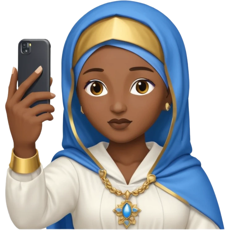 emoji della madonna che si scatta un selfie 
 emoji