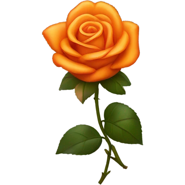 rose with orange petals and dark orange bow emoji