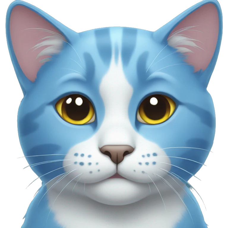 Blue cat emoji