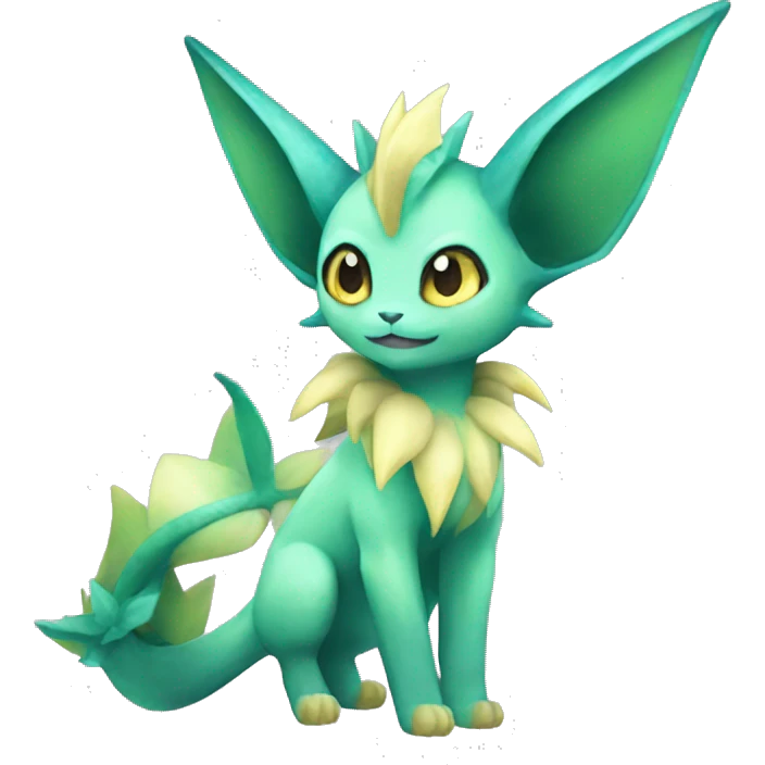 Vaporeon-Leafeon full body emoji