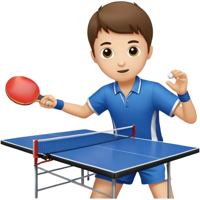 A boy playing table tennis emoji