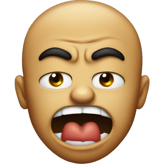 Angry with a kiss emoji