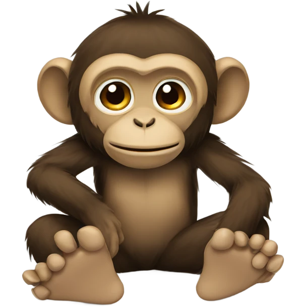 Monkey with shoes  emoji