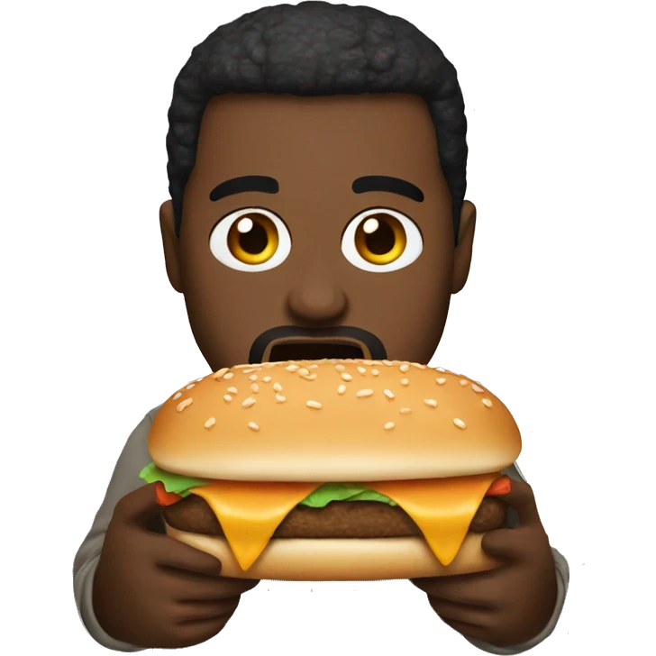 Kanye holding a burger  emoji