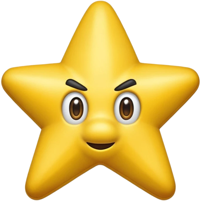 ESTRELLA DE SUPER MARIO SIN NARIZ Y SIN BOCa nadams los ojos emoji