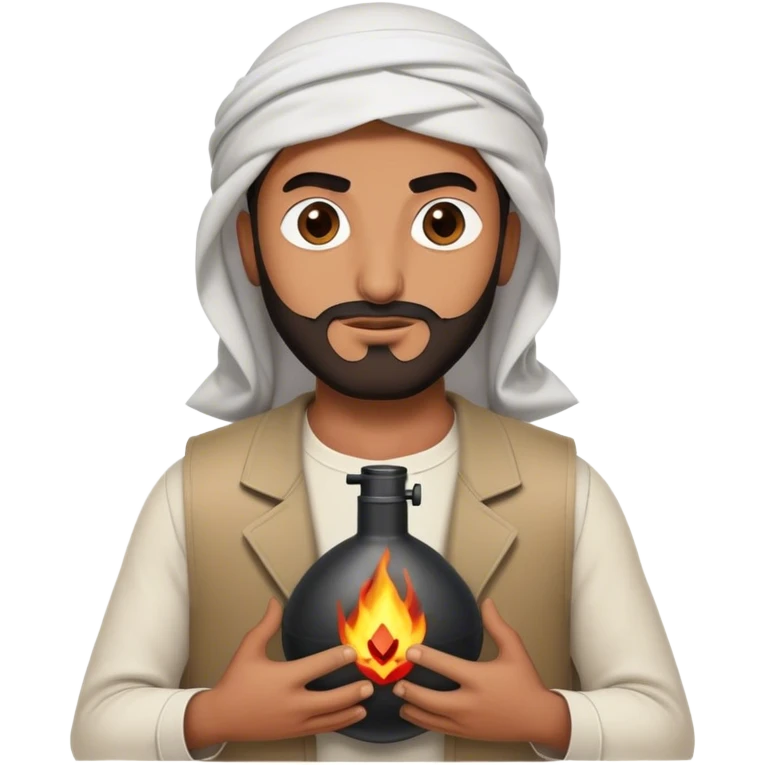 arabic man with bomb on chest emoji
