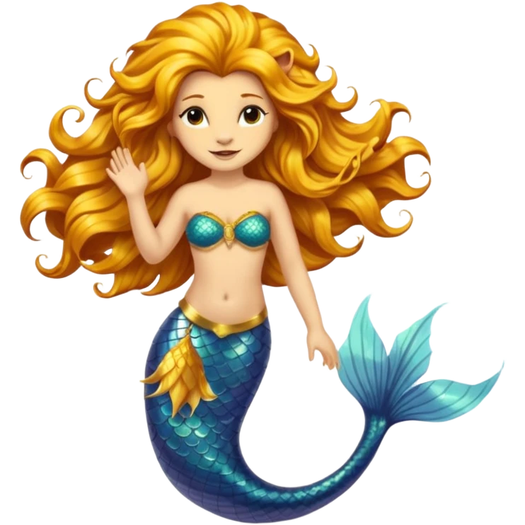 sirène lionne emoji