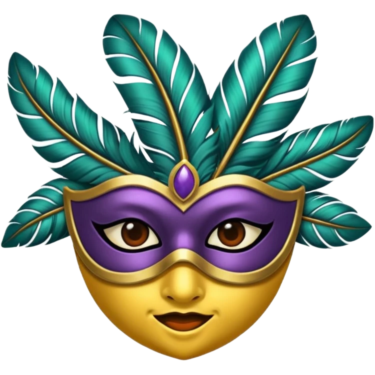 feather mask emoji