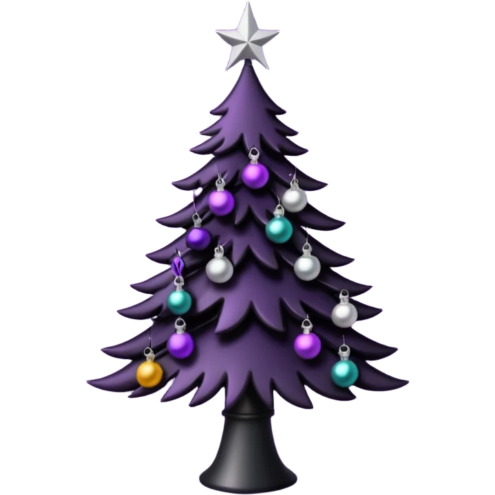 goth christmas tree emoji