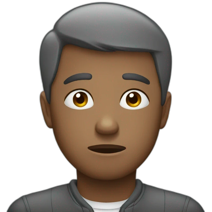 Sad person who missed a flight emoji