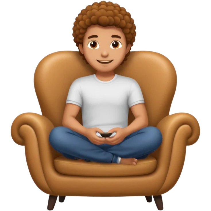man with coily chairs emoji