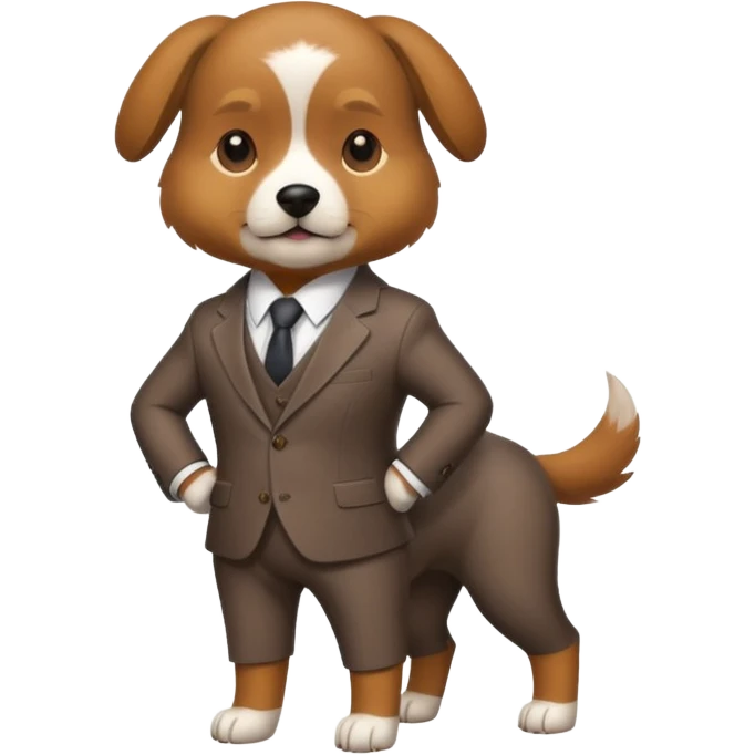 Dog wearing a suit emoji