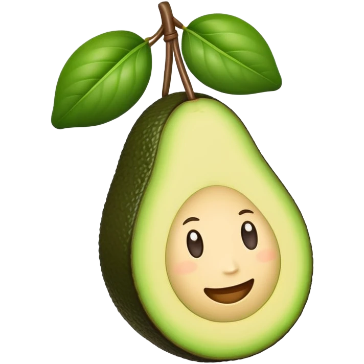 Avocado climber, cute, cartoon emoji