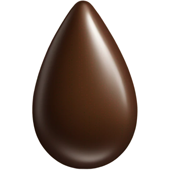 Chocolate tear drop emoji