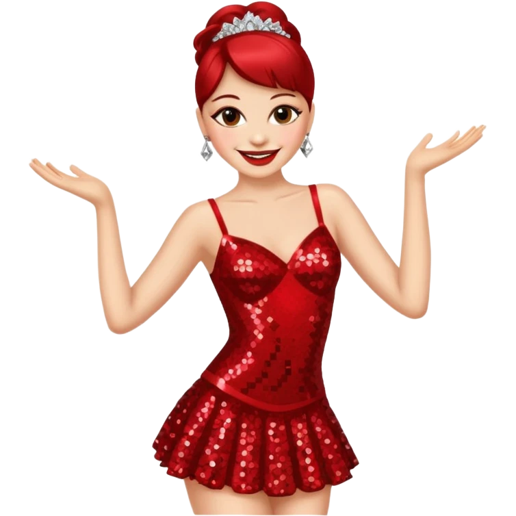 cabaret dancer in red emoji
