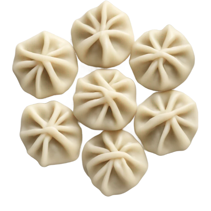 Dumplings on a white plate emoji