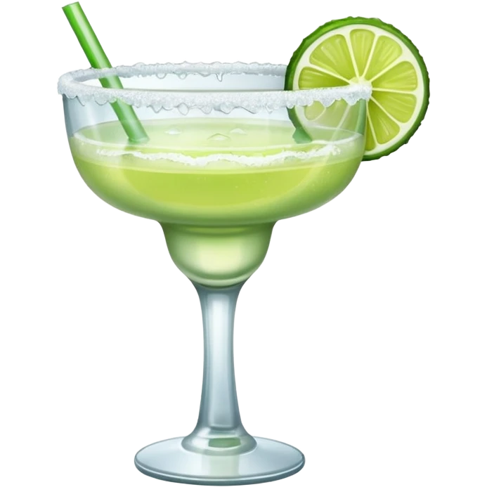 Margarita – glass with salted rim, lime wedge, ice emoji