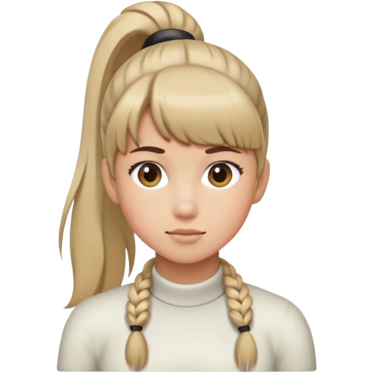 Bang ponytail  emoji