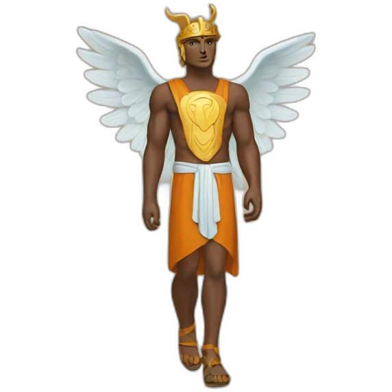 Hermes mythologic god with wings sandals emoji