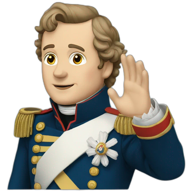 Napoleon waving emoji