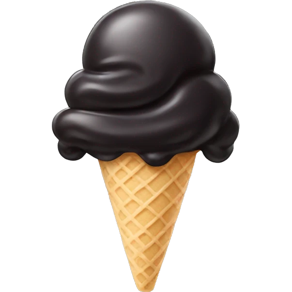 black ice cream emoji
