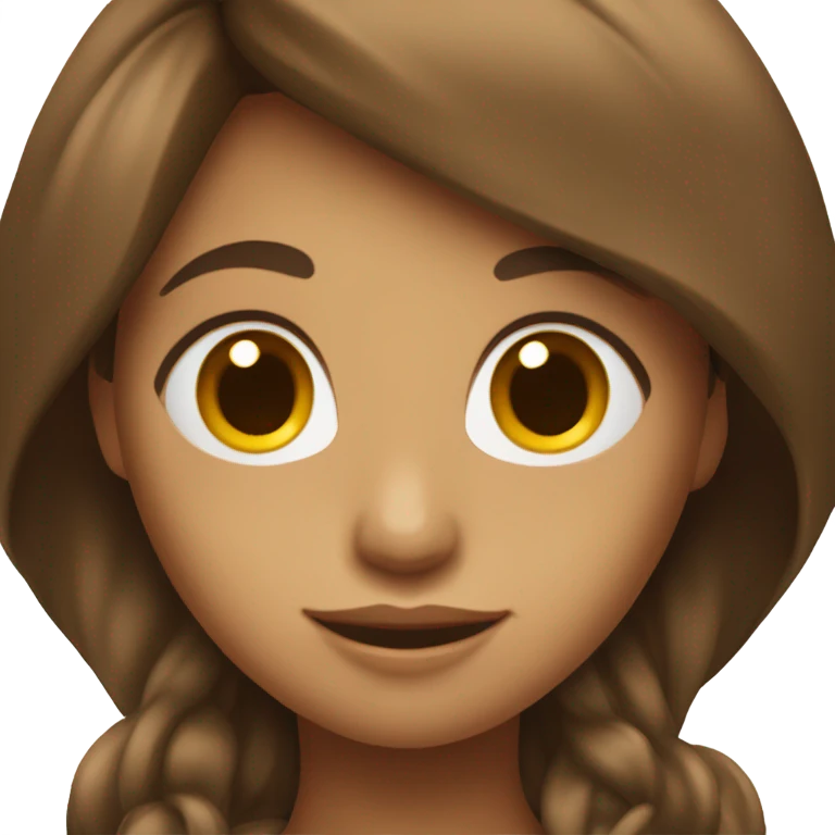 Menina de cabelo liso castanho morena emoji