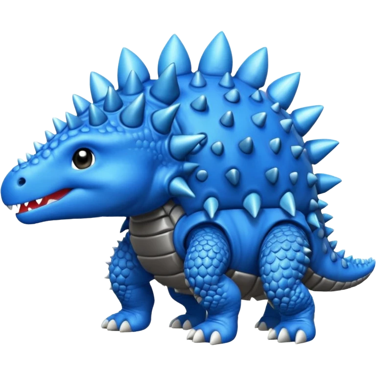 As un emoji de el dinosaurios ANQUILOSAURIO de perfil en color azul que sea bebe  emoji