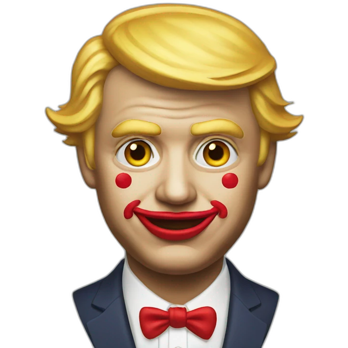 donald trump in clown makeup emoji