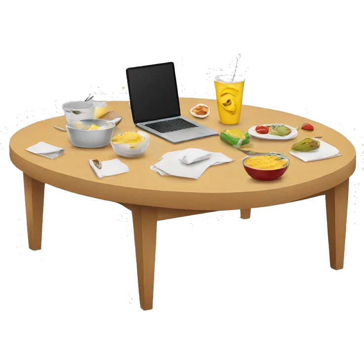 messy table emoji