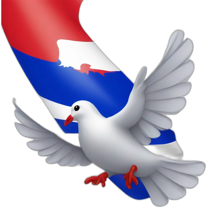 dove with haitian flag emoji