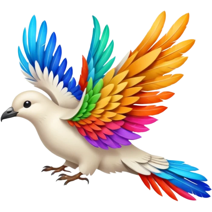 a dovetail consisting of neatly arranged feathers emoji