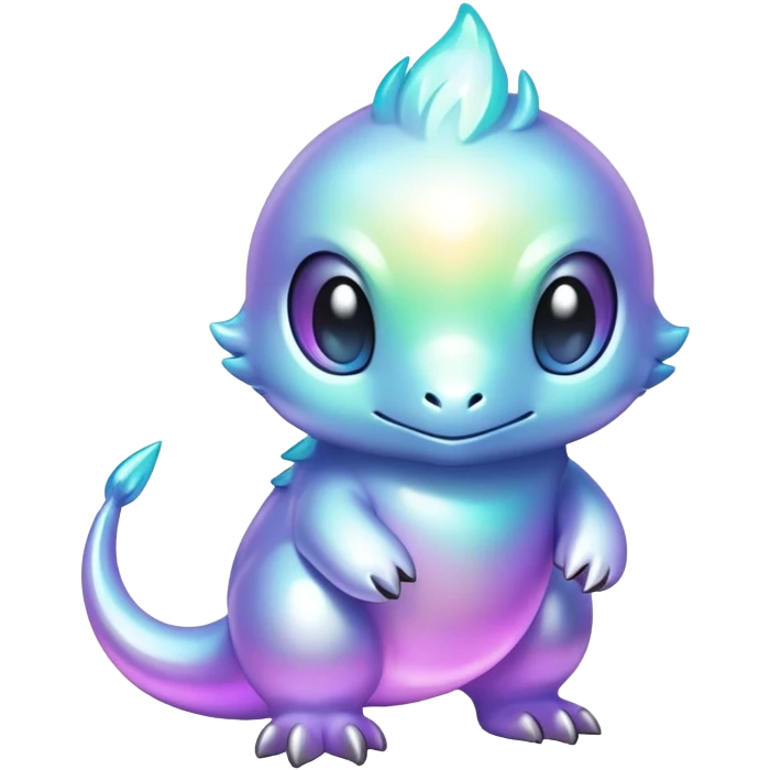  Iridescent white pale fakemon-creature  emoji