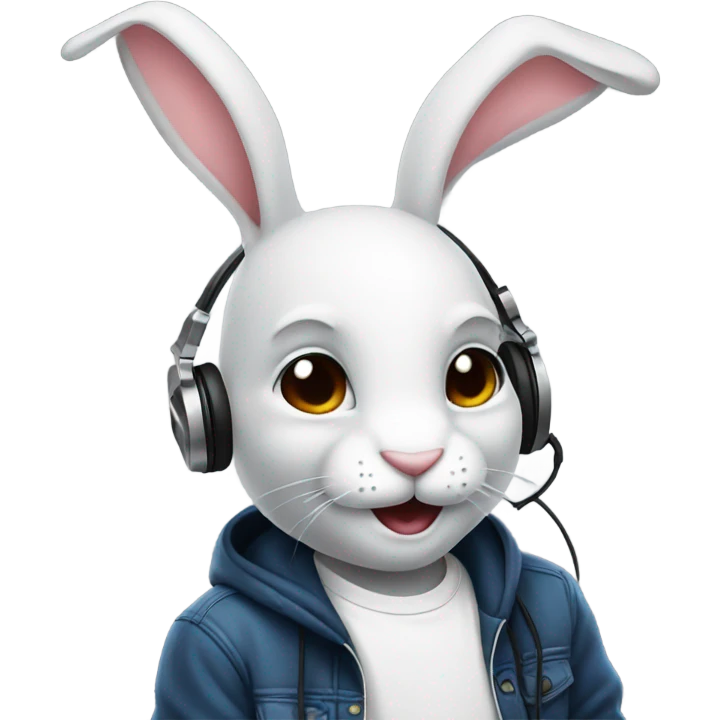 Dj rabbit  emoji