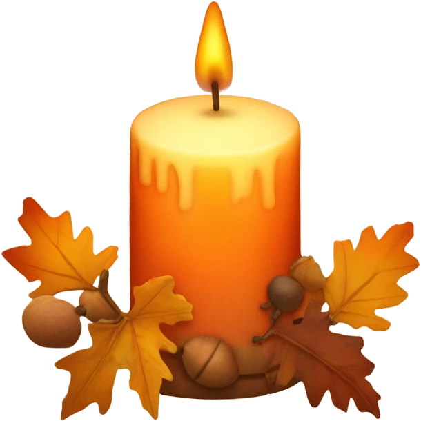 Autumn vibes candle  emoji