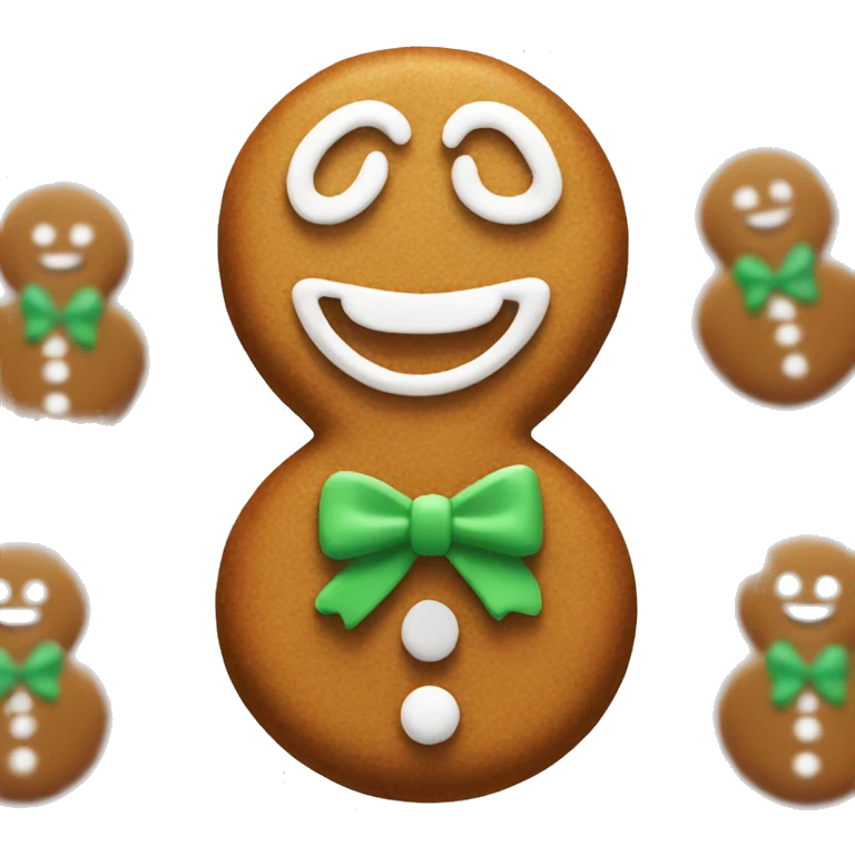 make a gingerbread man with a bow emoji
